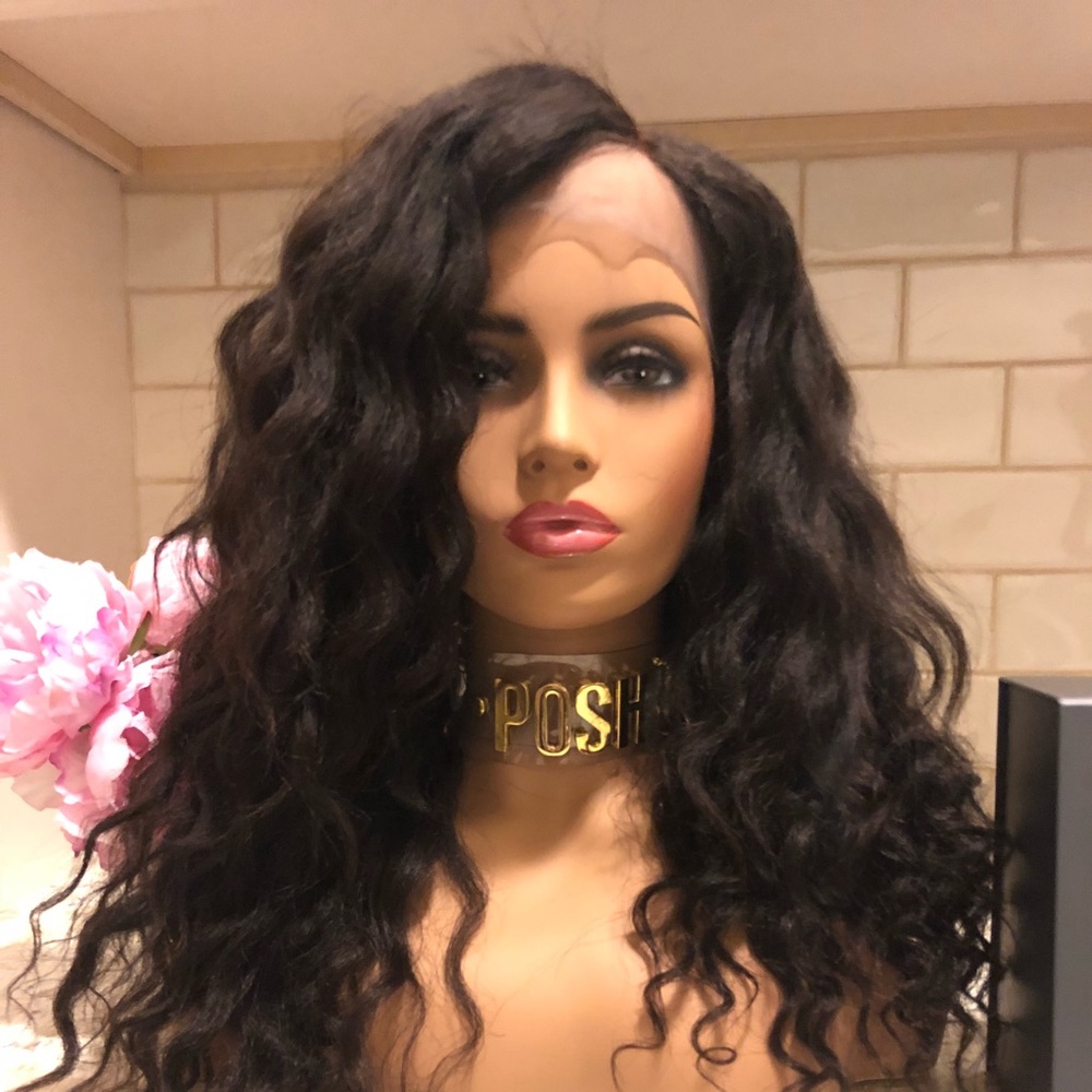 Kinky straight custom lace front wig full lace too